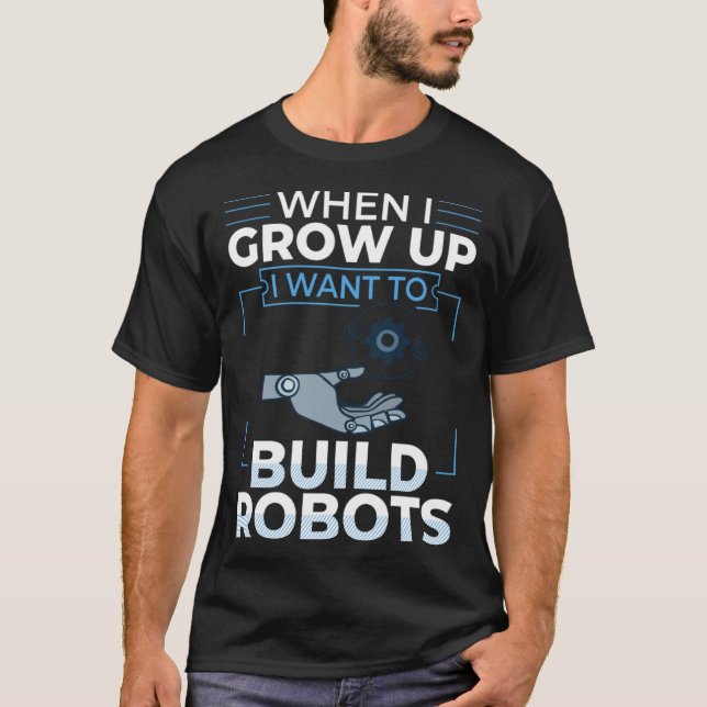 Robotics Ingenjör Software Byggnad Robots 1 T Shirt (Framsida)