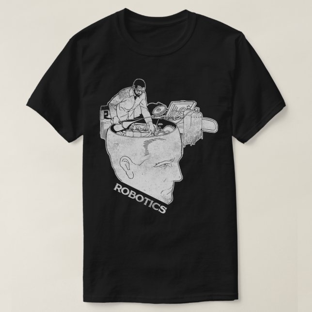 Robotics Ingenjör T Robot Builder Kärlek Science G Shirt (Design framsida)