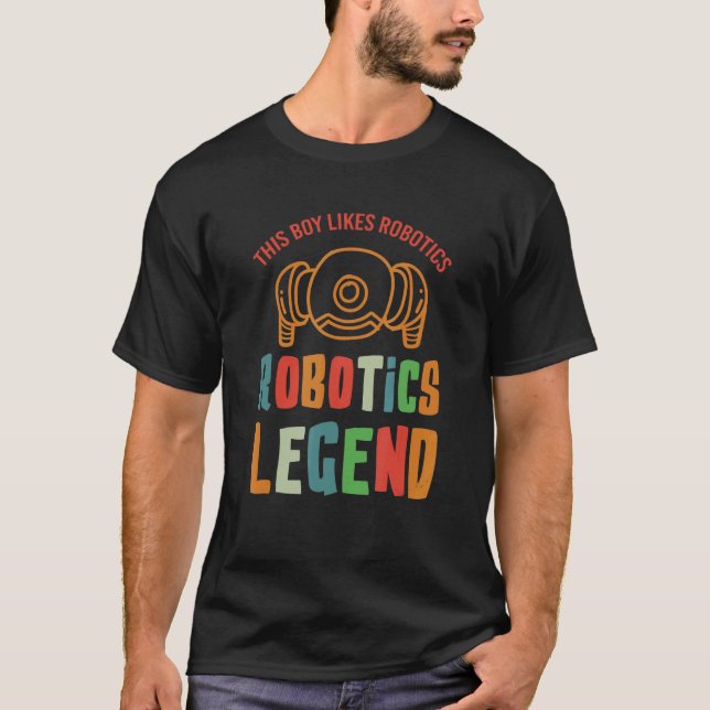 Robotics Legend Mechanic Ingenjör Robot T Shirt (Framsida)
