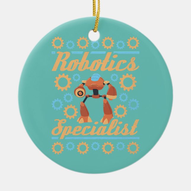 Robotics Specialist Robot Julgransprydnad Keramik (Framsidan)