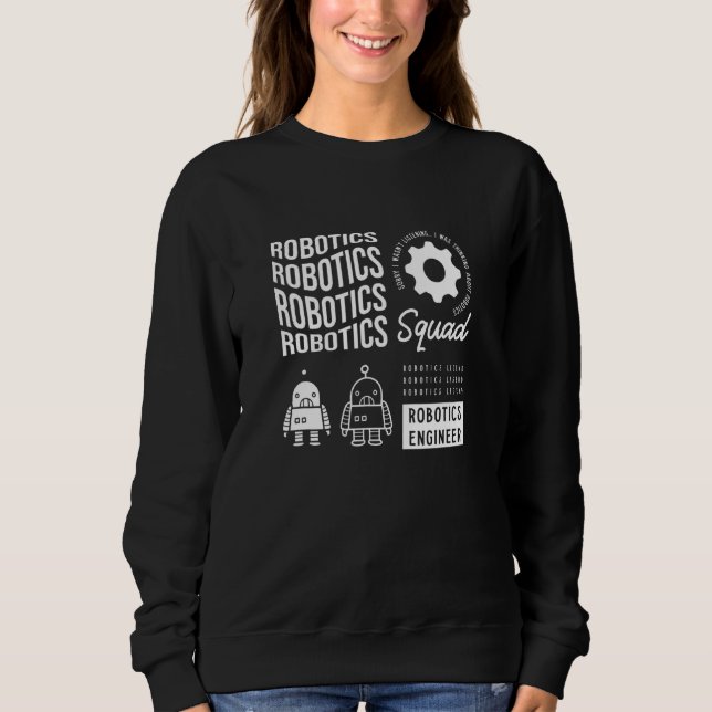 Robotics Squad Mechanic Ingenjör Electronic T Shirt (Framsida)