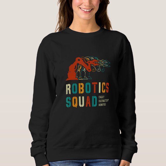 Robotics Squad Mechanic Robot Engineering T Shirt (Framsida)