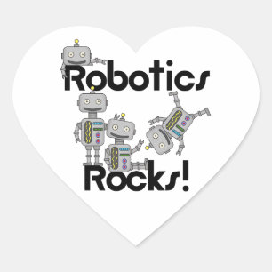 Robotics Sten Hjärtformat Klistermärke