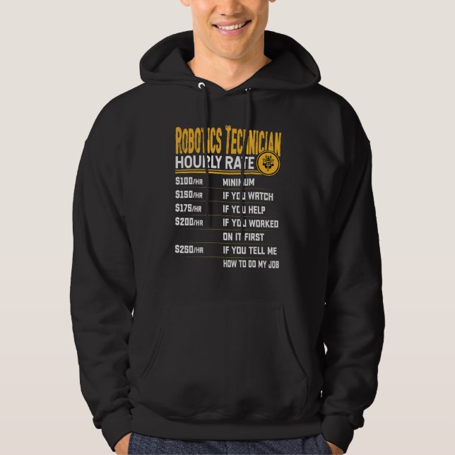 Robotics Technician Timly Rate Robotics Ingenjör Hoodie (Framsida)