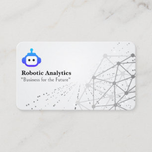 Robotik AI Nätverksbakgrund Visitkort