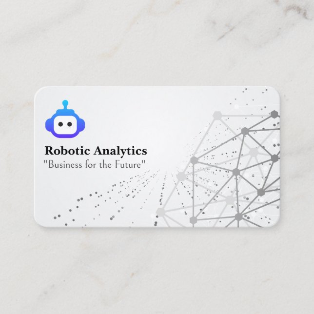 Robotik AI | Nätverksbakgrund Visitkort (Framsida)