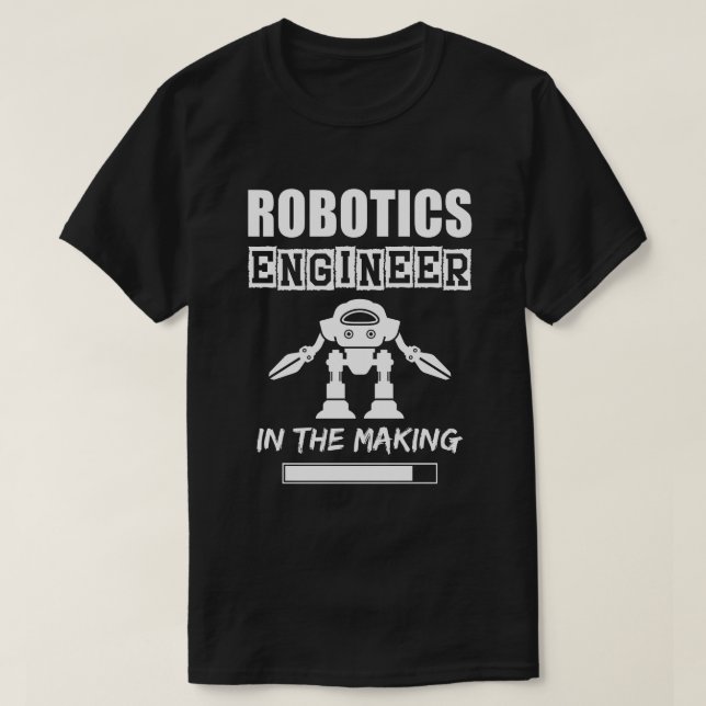 Robotik ingenjör i skapar struktur t shirt (Design framsida)