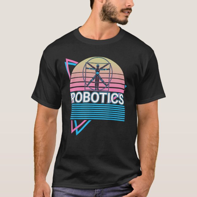 Robotik Robotar Retro T Shirt (Framsida)