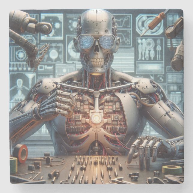 Robotingenjör Stenunderlägg (Framsidan)