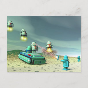 Robotinvasion från ovannämnd vykort