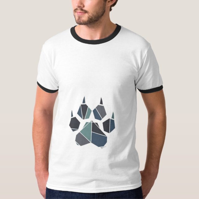 Robotisk hundfots-T-shirt T Shirt (Framsida)