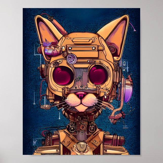 Robotisk katt poster (Framsidan)