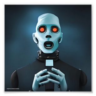 Robotisk Priest Fototryck