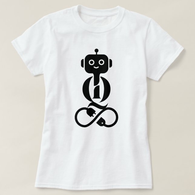 Robotisk underrättelsekvot (IQ) är oändlig T Shirt (Design framsida)