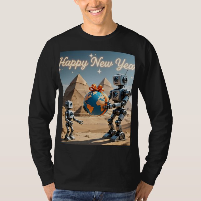Robotiskt nyår i Egypten T Shirt (Framsida)