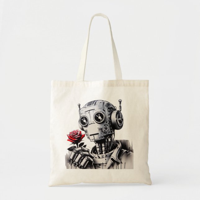 Robotkärlek 01 tygkasse (Framsidan)
