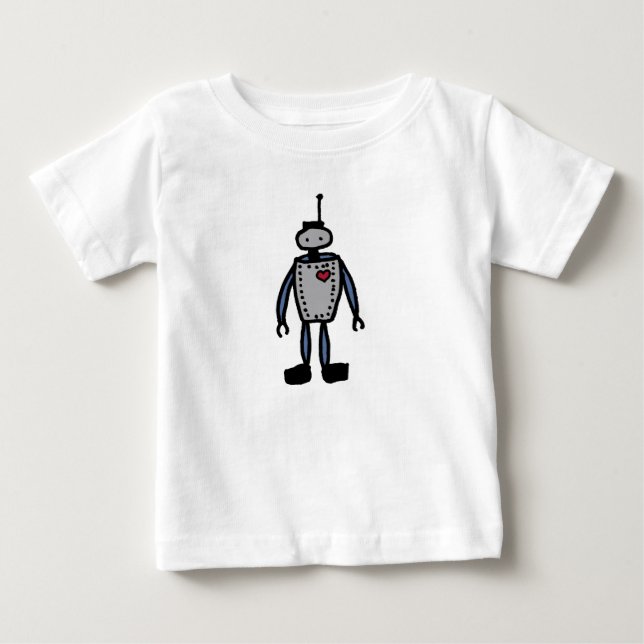 Robotkärlekbebis eller ungeromper t-shirt (Framsida)