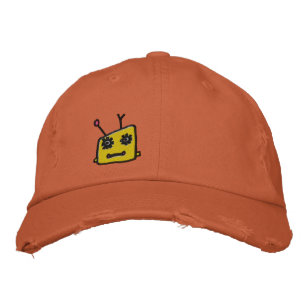 Robotkvinna lock - ila aldrig sett mer gullig! broderad keps