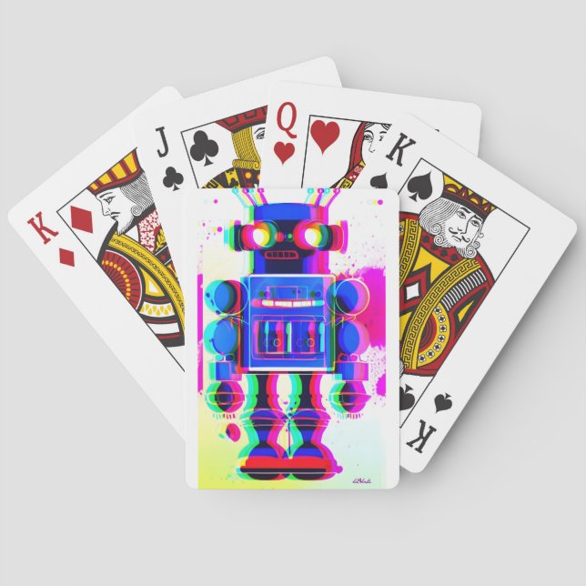 Robotmisstänkt nummer 4 casinokort (Baksidan)