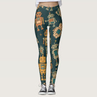 Robotmönstrade Leggings – Present till Unga Teknik