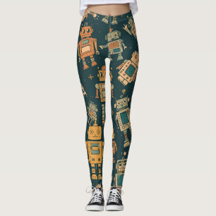 Robotmönstrade Leggings – Present till Unga Teknik