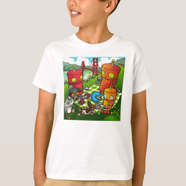 Robotpicknick T-shirt (Framsida)