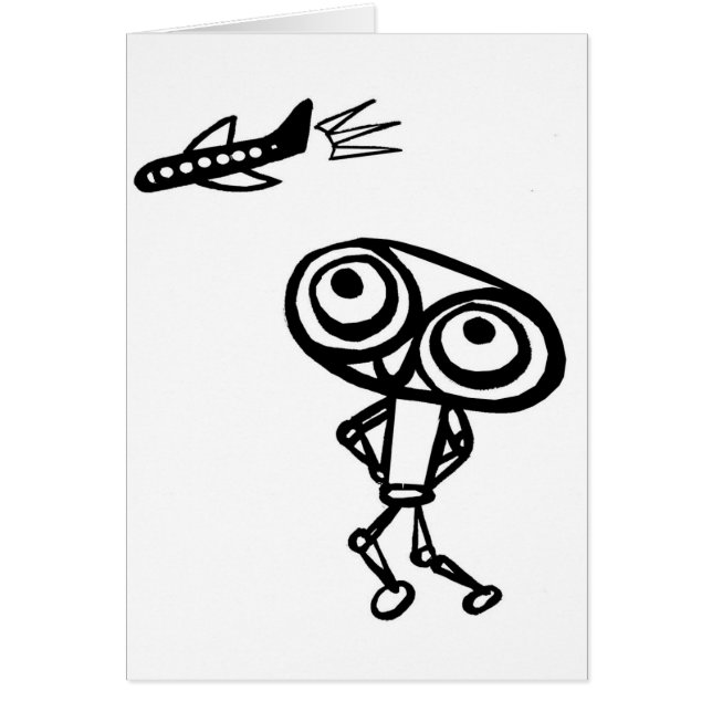 Robotpojke Hälsningskort (Framsidan)