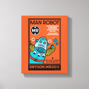 Robotpresenter för årsdag eller bröllop canvastryck