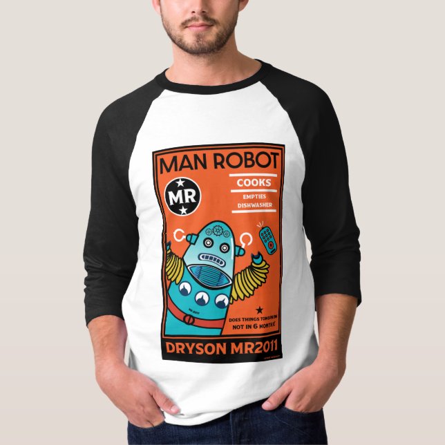 Robotpresenter för årsdag eller bröllop  t shirt (Framsida)