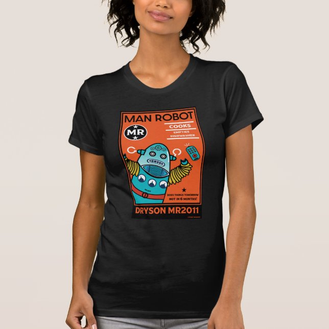 Robotpresenter för årsdag eller bröllopps T-shirt (Framsida)