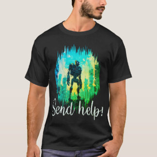 Roboträddning: Röd och Blå Mech i nöd T Shirt