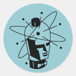 Robotron Vacuum Tubes Sticker Runt Klistermärke