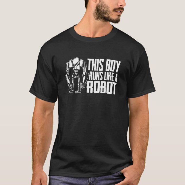 Robots Boy Artificial Intelligence Ai Robotics T Shirt (Framsida)