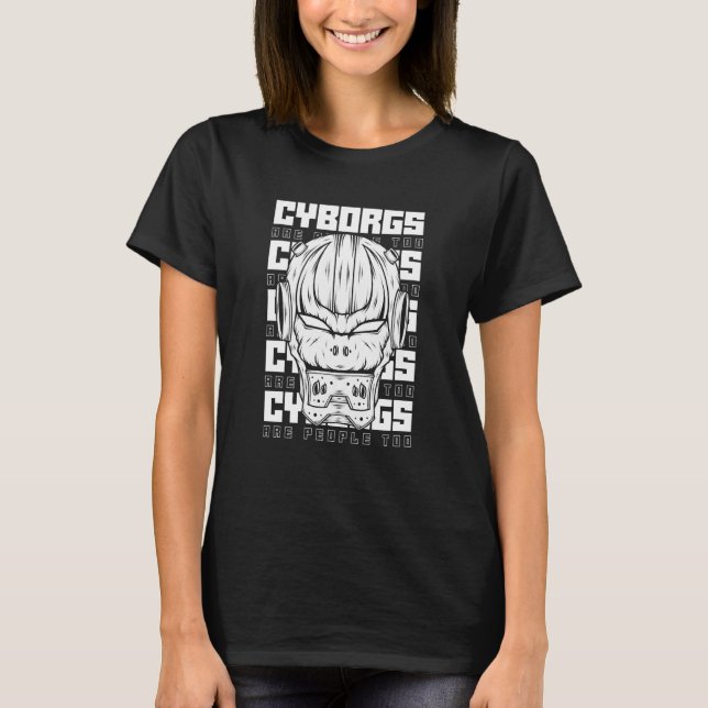 Robots Cyborg Artificial Intelligence Ai Robotics T Shirt (Framsida)