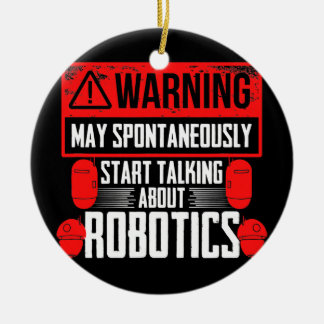Robots Engineering talar om robotik Julgransprydnad Keramik