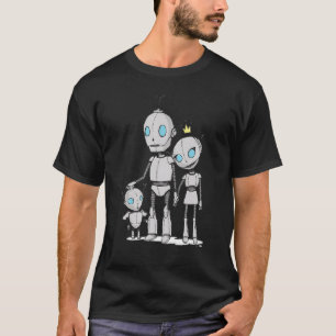 Robots Family Pappa Mamma Kid Bot Droid Leksak Rob T Shirt