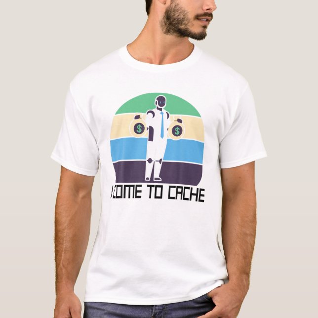 Robots - I Kom till cache - Mechanical Ingenjör -  T Shirt (Framsida)