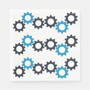 Robots och Gears Theme Birthday Napkins Pappersservett