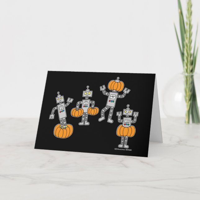 Robots och Pumpkins Kort (Framsida)