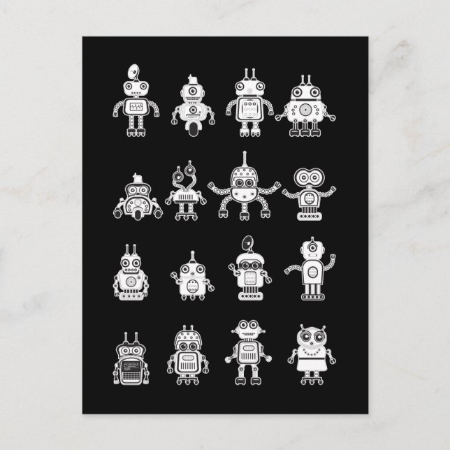 Robots Science Robot Technology Vykort (Framsida)