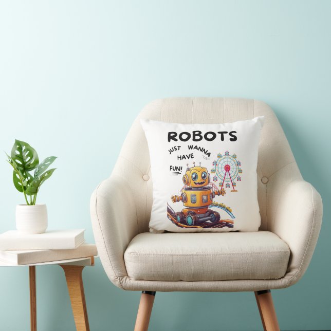 Robots vill bara ha roligt kudde (Stol)