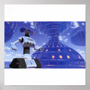 Robotstadsaffisch Poster