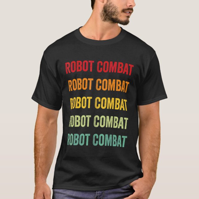 Robotstrid Robotstrid Hobbyist Regnbågsdesign T Shirt (Framsida)