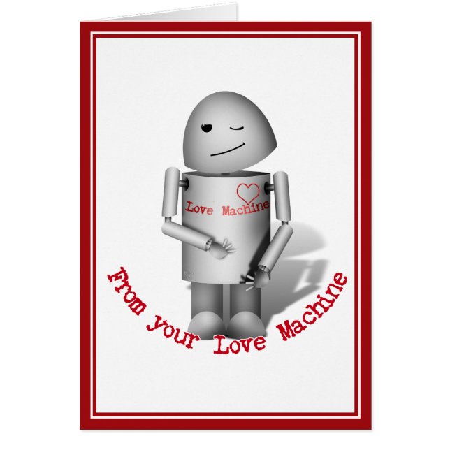 Robox9 - från Kärlek Maskin Hälsningskort (Framsidan)