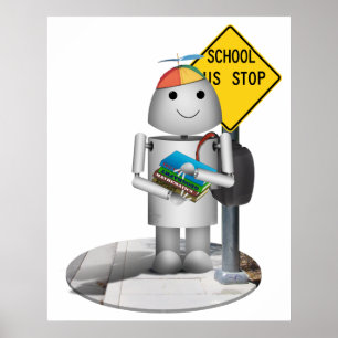 Robox 9 vid Buss-stopp - Back to school Poster