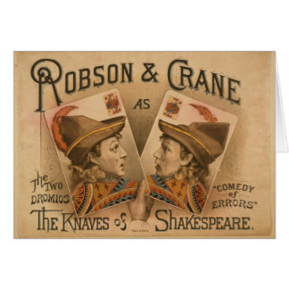 Robson & kran - knekten av Shakespeare Hälsningskort
