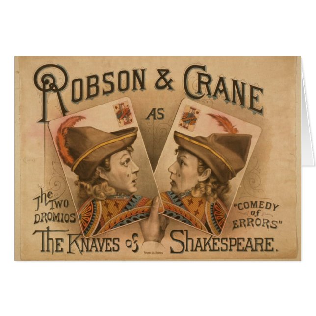 Robson & kran - knekten av Shakespeare Hälsningskort (Framsidan Horizontal)