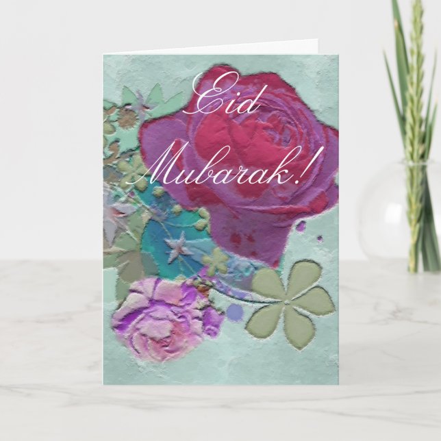 Robukett Eid Mubarak Helgkort (Framsida)