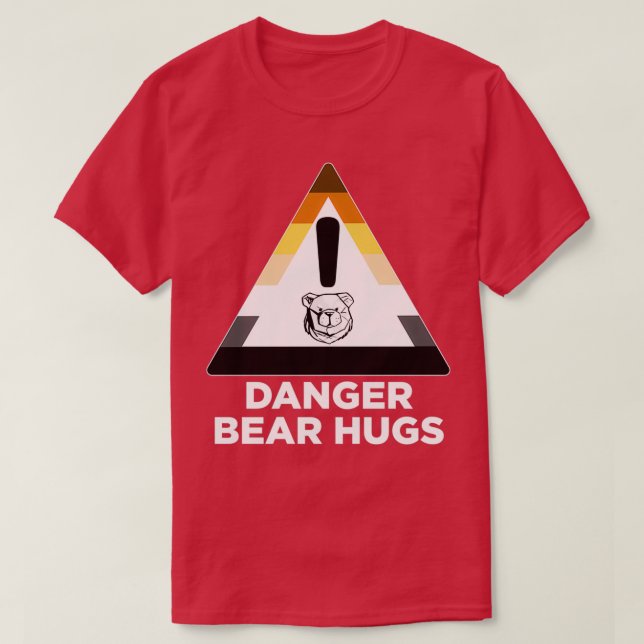 Robust Danger Bear Hugs White T Shirt (Design framsida)
