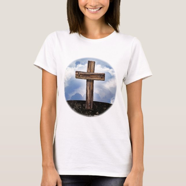 Robust kors med himmel t shirt (Framsida)